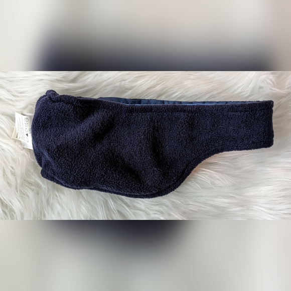 EUC Columbia blue nylon water resistant outer & warm navy fleece inner ear muff - Picture 4 of 8